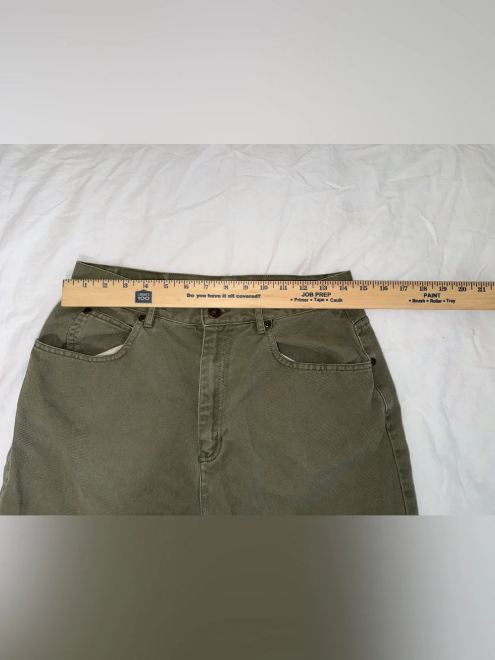 Liz Claiborne Olive Green Cutoff Denim Shorts